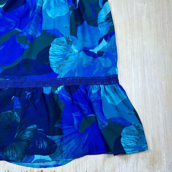 NWT Sophia Jeans by Sophia Vergara Shoulder Bustier Floral Midi Dress Medium - Picture 11 of 16